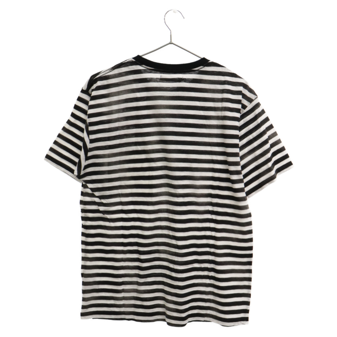 50センチ肩幅MINEDENIM マインデニム Hazy Border T-SH かすれ加工ボーダー半袖Tシャツ 2206-6001-07-M2