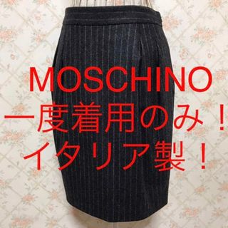 モスキーノ(MOSCHINO)の★MOSCHINO/モスキーノ★イタリア製！ストライプスカート40(M.9号)(ひざ丈スカート)