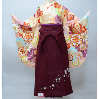 袴フルセット ジュニア用へ直し 135～150cm 袴変更可 NO39620-2(和服/着物)