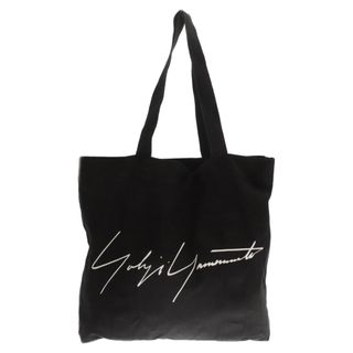 Yohji Yamamoto ヨウジヤマモト ロゴプリント キャンバス トートバッグ ブラック