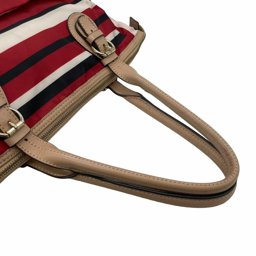 TOMMY HILFIGER(トミーヒルフィガー)のTOMY HILFIGER トミーヒルフィガー　トートバッグ　ボーダー　ナイロン レディースのバッグ(トートバッグ)の商品写真