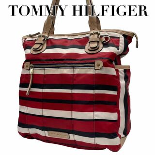 トミーヒルフィガー(TOMMY HILFIGER)のTOMY HILFIGER トミーヒルフィガー　トートバッグ　ボーダー　ナイロン(トートバッグ)