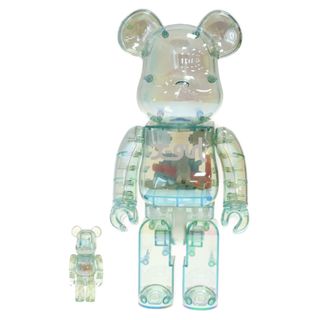 メディコムトイ(MEDICOM TOY)のMEDICOM TOY メディコムトイ ×X-girl 100%&400% BE@RBRICK エックスガール ベアブリック フィギュア 人形 クリアブルー(その他)