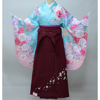 袴フルセット ジュニア用へ直し 135～150cm 袴変更可 NO39561-2(和服/着物)