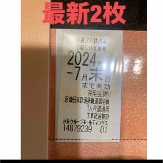 キンテツヒャッカテン(近鉄百貨店)の【最新】近鉄　株主優待乗車券　2枚(その他)