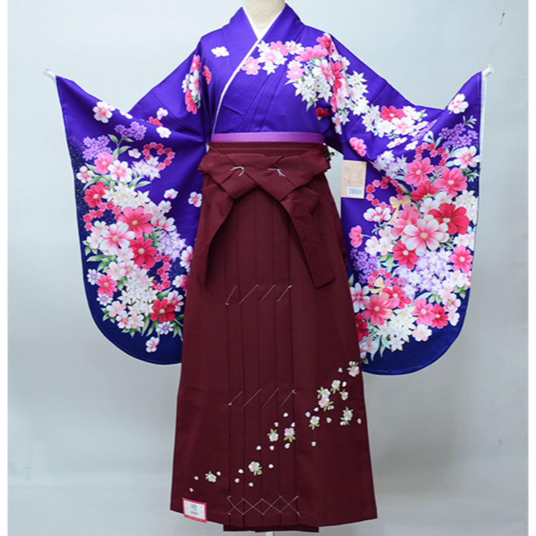 袴フルセット ジュニア用へ直し 135～150cm 袴変更可 NO39566-2二尺袖袴セット