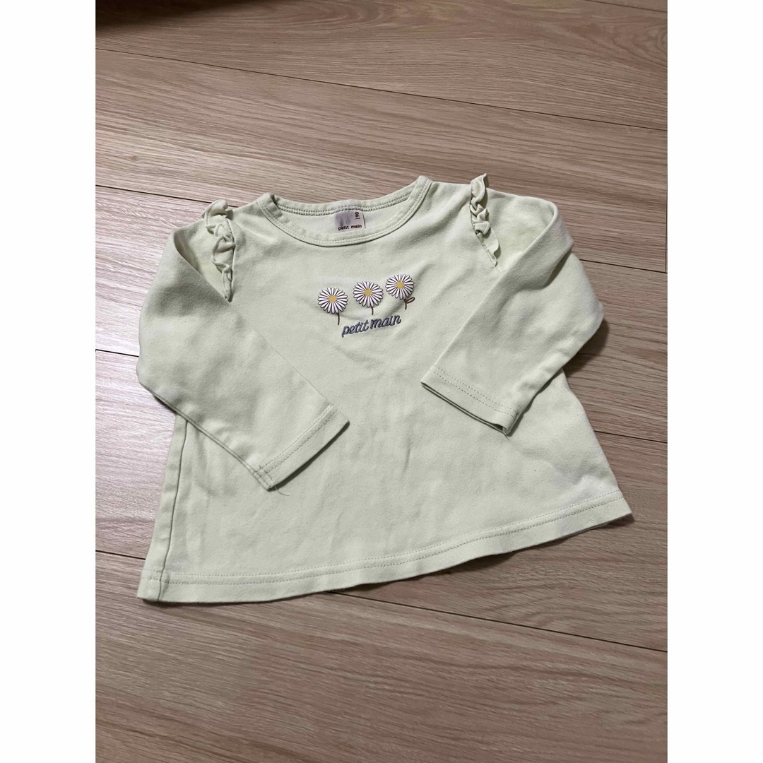 petit main(プティマイン)のプティマイン　GIRLS長袖T サイズ90 キッズ/ベビー/マタニティのキッズ服女の子用(90cm~)(Tシャツ/カットソー)の商品写真