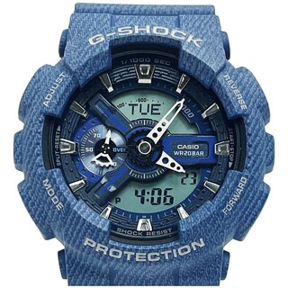 カシオ(CASIO)の☆☆CASIO カシオ G-SHOCK デニムパターン GA-110DC-2A7JF ブルー系 クォーツ 樹脂 メンズ 腕時計(ラバーベルト)