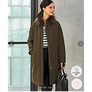 ユナイテッドアローズグリーンレーベルリラクシング(UNITED ARROWS green label relaxing)のFM 2WAY ファー ノーステッチ ダウン コート(ダウンコート)