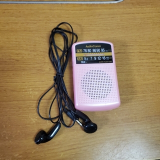 オームデンキ(オーム電機)のAM/FM ポケットラジオ　オーム電機　RAD-P135N-P(ラジオ)