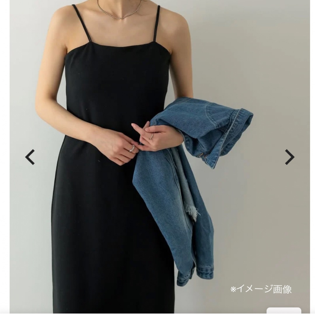 H&M - 美品 キャミワンピース H&M ブラック ロングワンピースの通販 by
