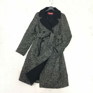 マックスマーラ(Max Mara)の美品　MaxMara  マックスマーラ　モヘア　ウール　ツイード　コート(ロングコート)