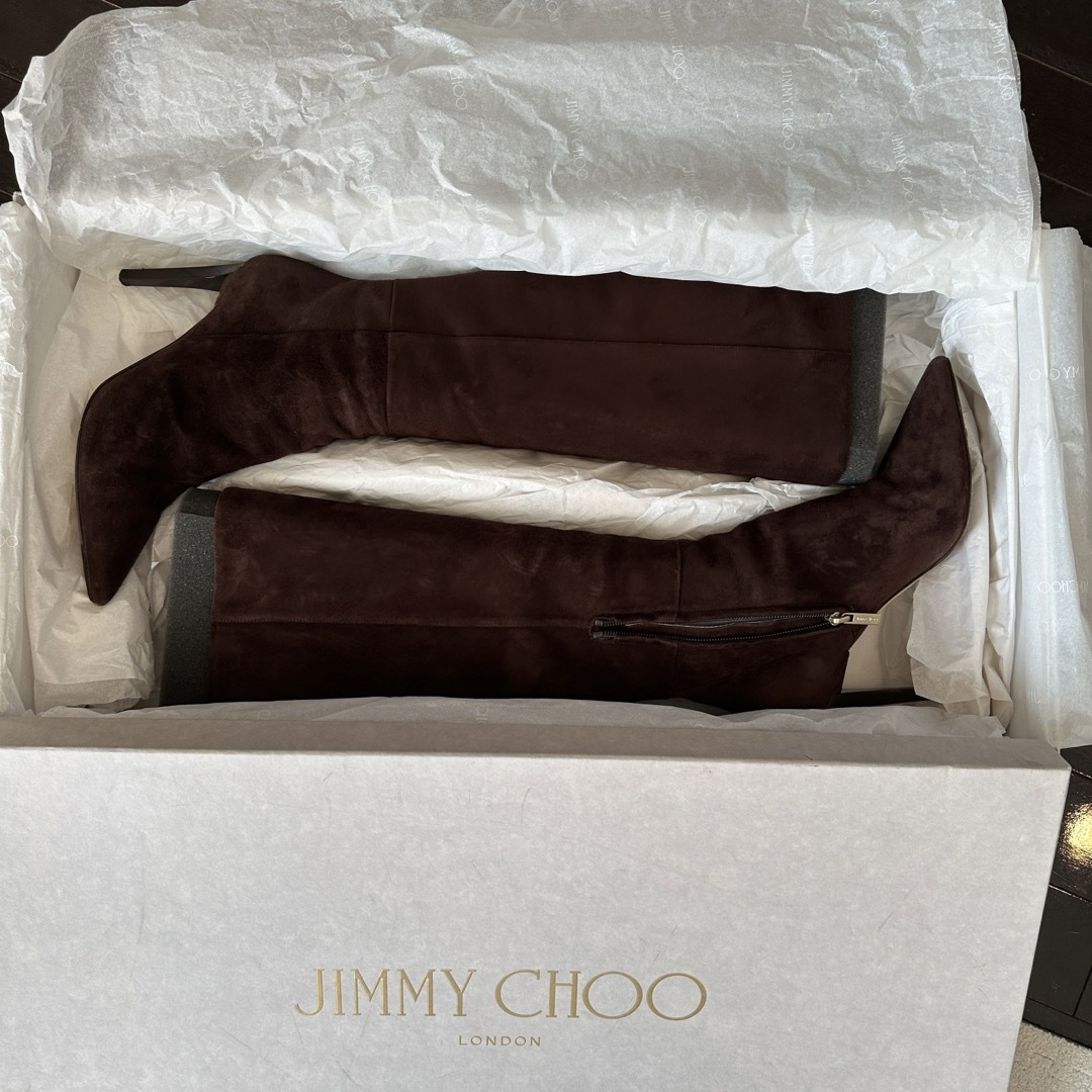 JIMMY CHOO(ジミーチュウ)の【箱あり】ジミーチュウJIMMY CHOO ロングブーツ　スエード レディースの靴/シューズ(ブーツ)の商品写真