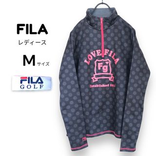 フィラ(FILA)のフィラ　FILA　レディース　長袖カットソー　長袖シャツ　Mサイズ　水玉　グレー(Tシャツ(長袖/七分))