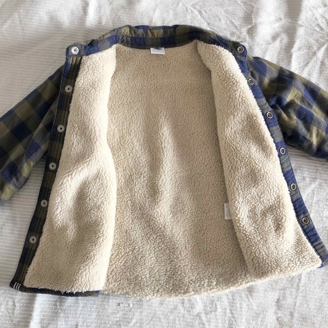 PETIT BATEAU(プチバトー)のプチバトー　中ボアシャツ　ジャケットにも キッズ/ベビー/マタニティのキッズ服男の子用(90cm~)(ジャケット/上着)の商品写真