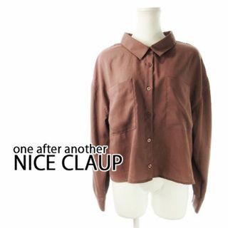 ワンアフターアナザーナイスクラップ(one after another NICE CLAUP)のナイスクラップ 短か丈オーバーサイズブラウス F ピンク 231020CK6R(シャツ/ブラウス(長袖/七分))