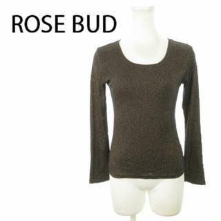 ローズバッド(ROSE BUD)のローズバッド ニットソー 長袖 ラメ F 黒 230912MN1R(カットソー(長袖/七分))