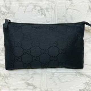 グッチ(Gucci)のGUCCI ナイロン　レザー　ポーチ　シマ　GG(その他)