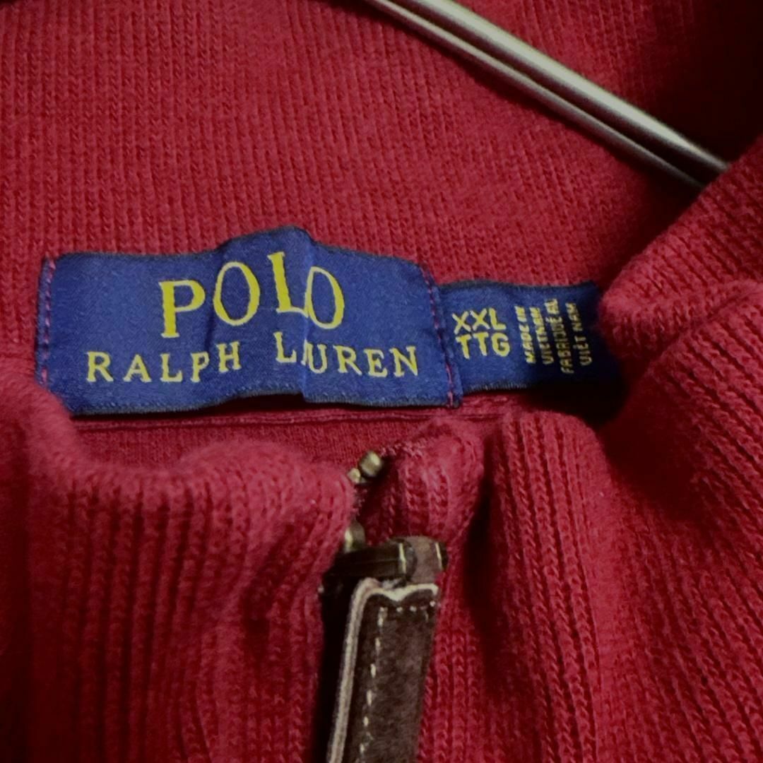 POLO RALPH LAUREN(ポロラルフローレン)のポロラルフローレン ハーフジップスウェット ポニー刺繍 US古着 d36① メンズのトップス(スウェット)の商品写真