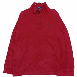 ポロラルフローレン(POLO RALPH LAUREN)のポロラルフローレン ハーフジップスウェット ポニー刺繍 US古着 d36①(スウェット)