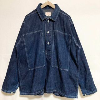 シャツBONCOURA バンドカラーデニムシャツ　38