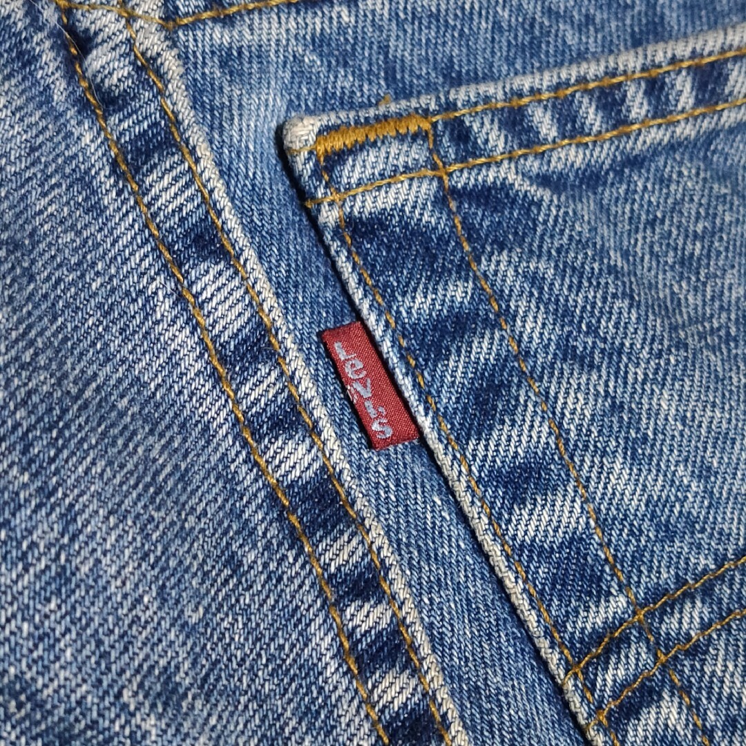 Levi's(リーバイス)の◎LEVI’S×adidas◎BIGロゴ!*古着リメイク*デニムスカート レディースのスカート(ひざ丈スカート)の商品写真