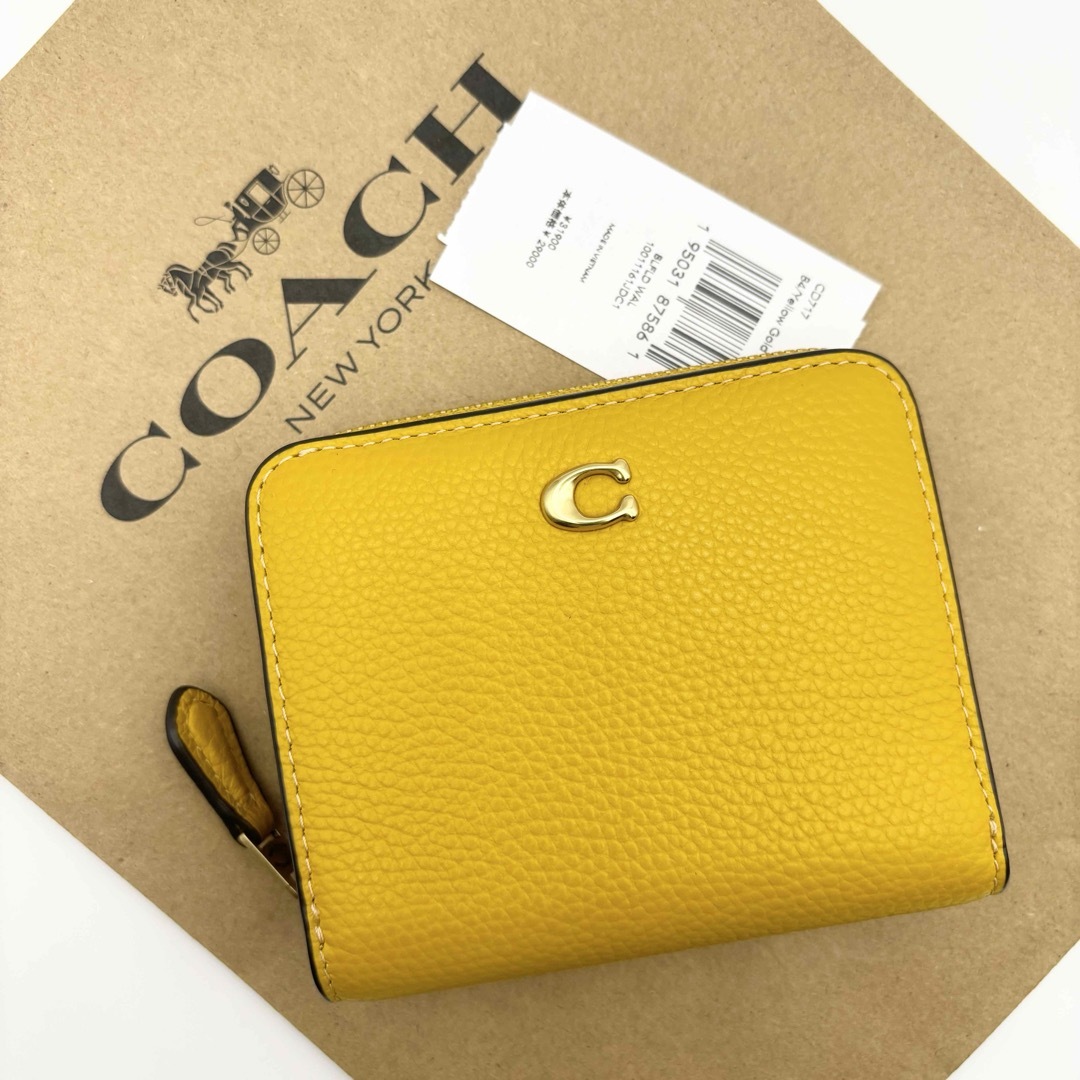 【COACH☆新品】ビルフォールド ウォレット！折り財布！イエロー ゴールド！ | フリマアプリ ラクマ