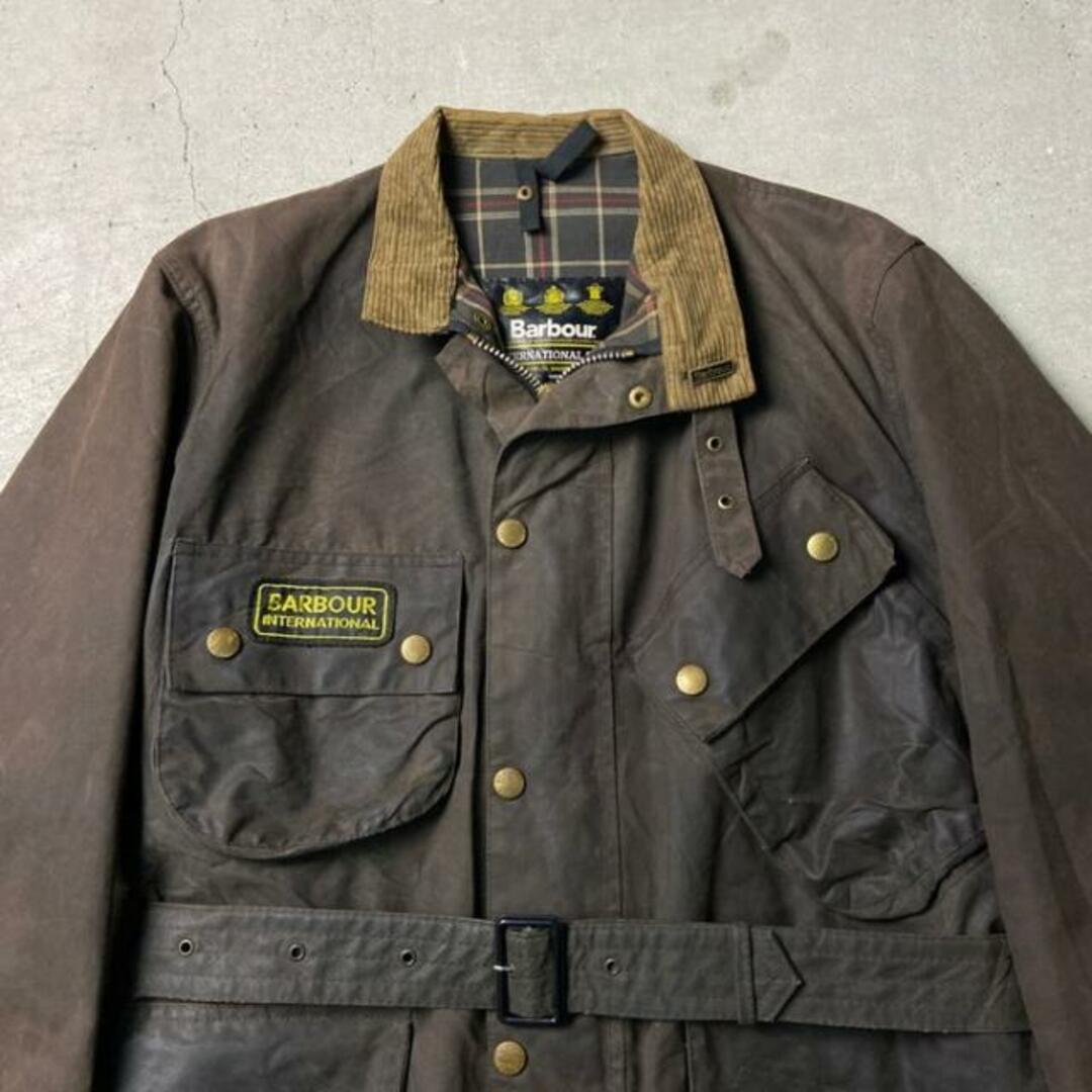 97年製 90年代 英国製 Barbour INTERNATIONAL SUIT バブアー インターナショナルスーツ オイルドジャケット C42 メンズL相当ジャケット/アウター