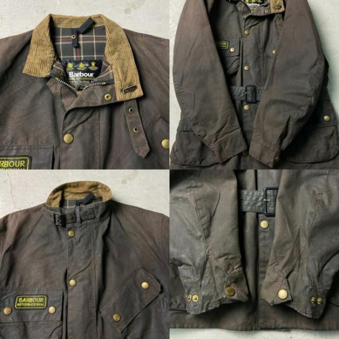 97年製 90年代 英国製 Barbour INTERNATIONAL SUIT バブアー インターナショナルスーツ オイルドジャケット C42 メンズL相当ジャケット/アウター