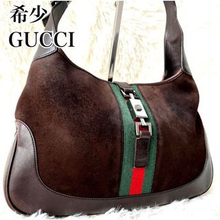 グッチ(Gucci)の希少　GUCCI ショルダーバッグ　シェリーライン　ジャッキー　スエード　レザー(ショルダーバッグ)