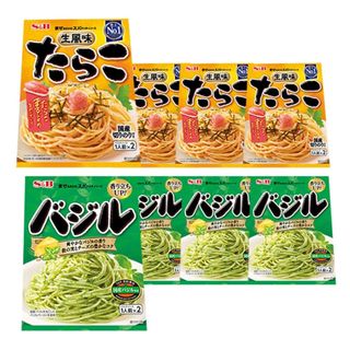 エスビー　まぜるだけのスパゲッティソース　たらこ + バジル　2種8袋(レトルト食品)