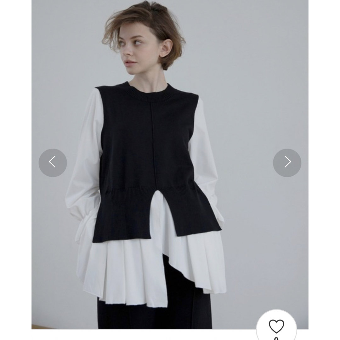 Mila Owen(ミラオーウェン)のMIELI INVARIANT Vest Docking Blouse tops レディースのトップス(ニット/セーター)の商品写真