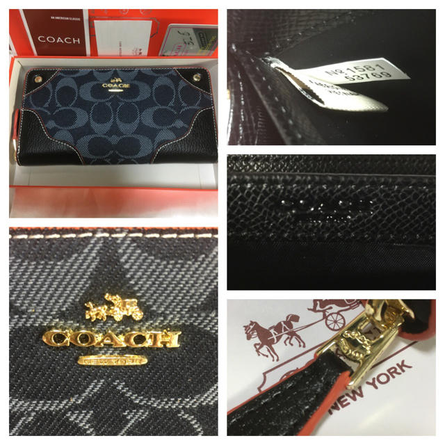 SALE COACH プレゼントにも❤️新品コーチ正規品ラウンドファスナー長財布F53769ネイビーの通販 by 無料ラッピング承ります❤️|コーチならラクマ - 得価大得価