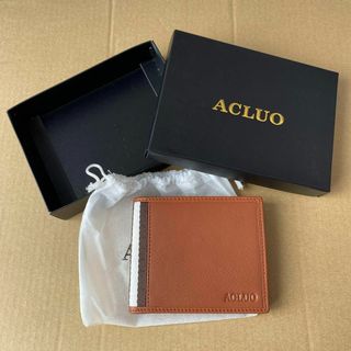 ACLUO  二つ折り財布　ブラウン(折り財布)