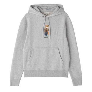 メゾンキツネ(MAISON KITSUNE')の新品 メゾン キツネ MAISON KITSUNE パーカー レギュラー フーディ ライト グレー メランジ LIGHT GREY MELANGE(パーカー)