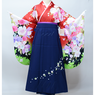 袴フルセット ジュニア用へ直し 135～150cm 袴変更可 NO39607-2(和服/着物)