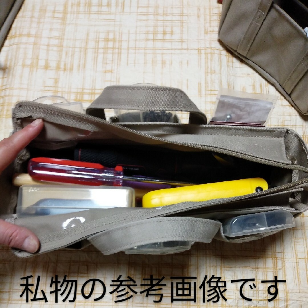 MUJI (無印良品)(ムジルシリョウヒン)の新品 タグ付き 廃盤品 無印良品 バッグインツールケース 大 小 全3色 6個 レディースのバッグ(その他)の商品写真