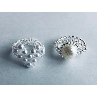 ハンドメイド　ビーズリング　ビーズアクセサリー　指輪⑦   2点(リング)