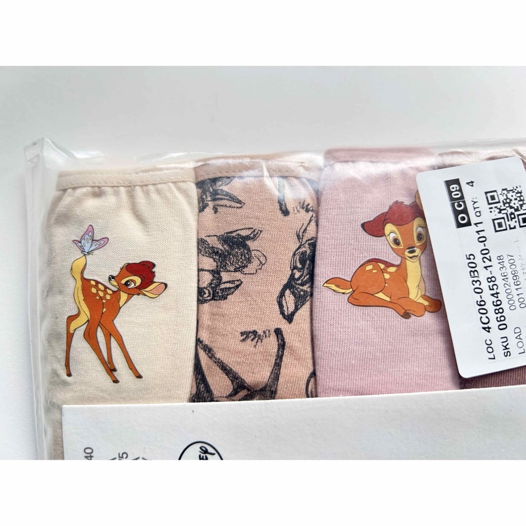 Disney(ディズニー)の【新品•135/140】H&M×Disney/バンビ/ショーツ7枚セット キッズ/ベビー/マタニティのキッズ服女の子用(90cm~)(下着)の商品写真