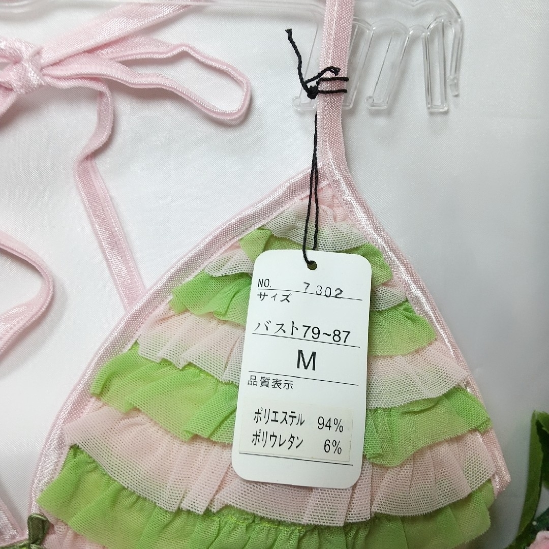 【送料込み】黄緑とピンク ノンワイヤーブラ Mサイズ レディースの下着/アンダーウェア(ブラ)の商品写真