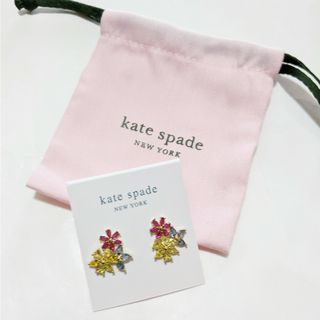 ケイトスペードニューヨーク(kate spade new york)の【新品】ケイトスペード ピアス ファーストブルーム フラワー ゴールド(ピアス)