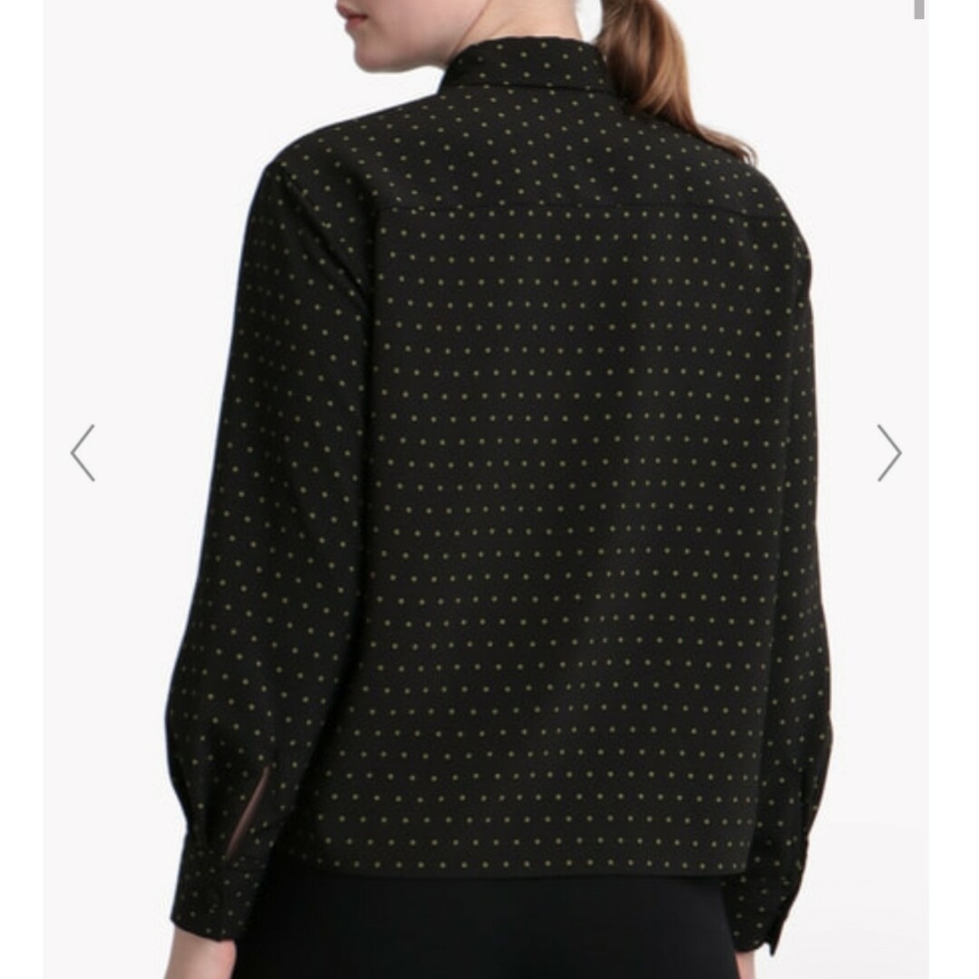 Theory luxe(セオリーリュクス)のtheory luxe Dot Print Jill 　ボウタイ ブラウス 38 レディースのトップス(シャツ/ブラウス(長袖/七分))の商品写真