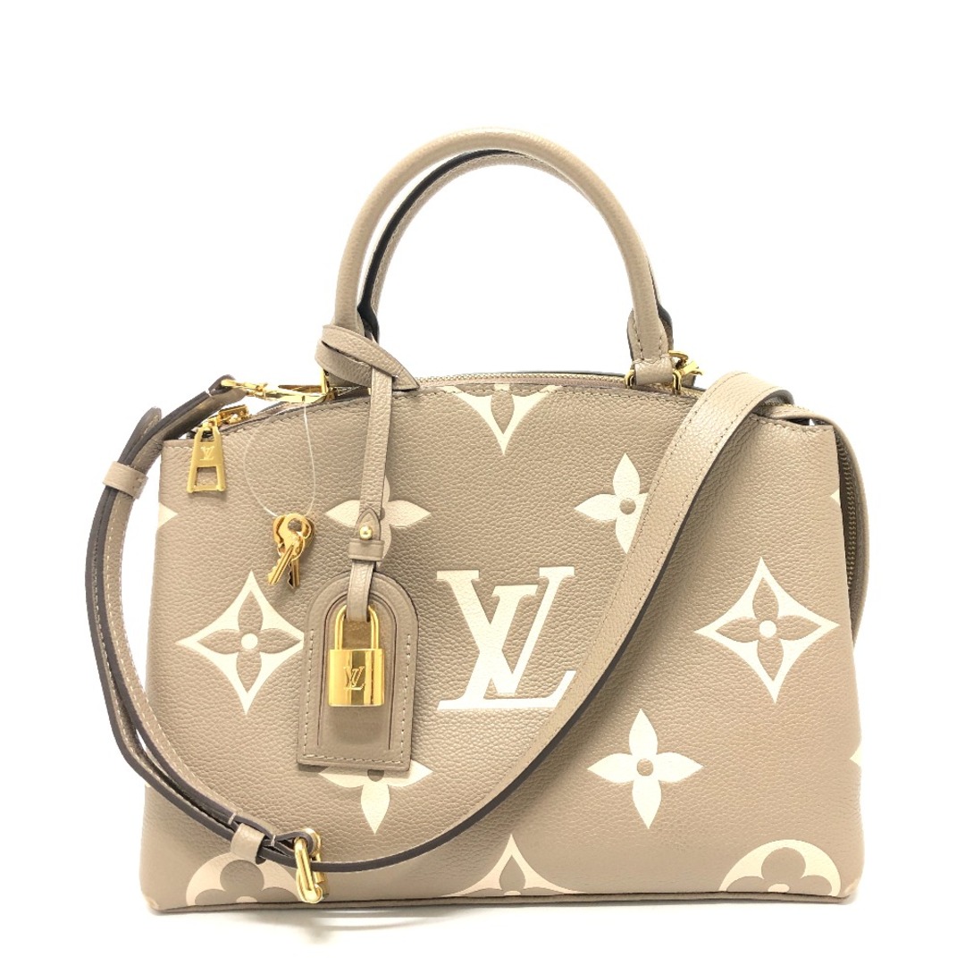 ルイヴィトン LOUIS VUITTON プティパレPM M58914 モノグラムアンプラント 2WAY ショルダーバッグ カバン ハンドバッグ モノグラムアンプラントレザー トゥルトレールクレーム ベージュ約1093cmストラップ