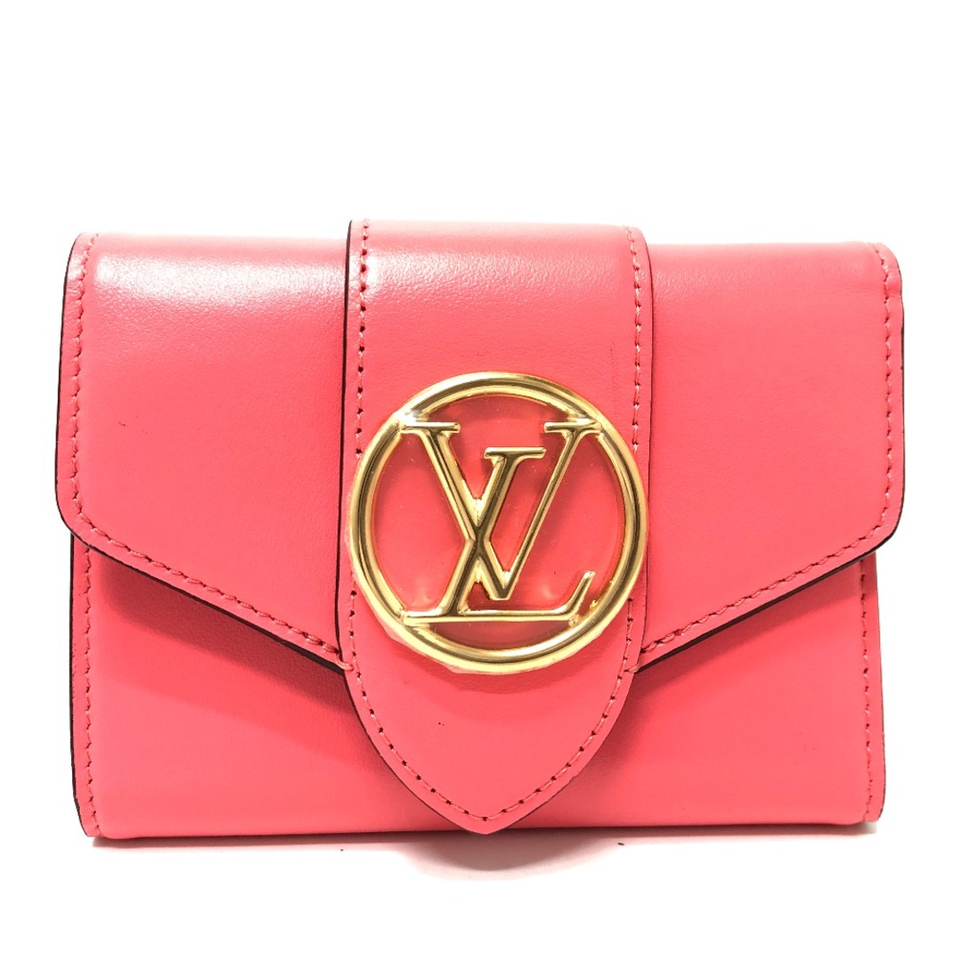 LOUIS VUITTON(ルイヴィトン)のルイヴィトン LOUIS VUITTON ポルトフォイユ LV ポンヌフ コンパクト M69177 LVサークル ウォレット 3つ折り財布 レザー ダリア ピンク 美品 レディースのファッション小物(財布)の商品写真