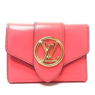 ルイヴィトン(LOUIS VUITTON)のルイヴィトン LOUIS VUITTON ポルトフォイユ LV ポンヌフ コンパクト M69177 LVサークル ウォレット 3つ折り財布 レザー ダリア ピンク 美品(財布)