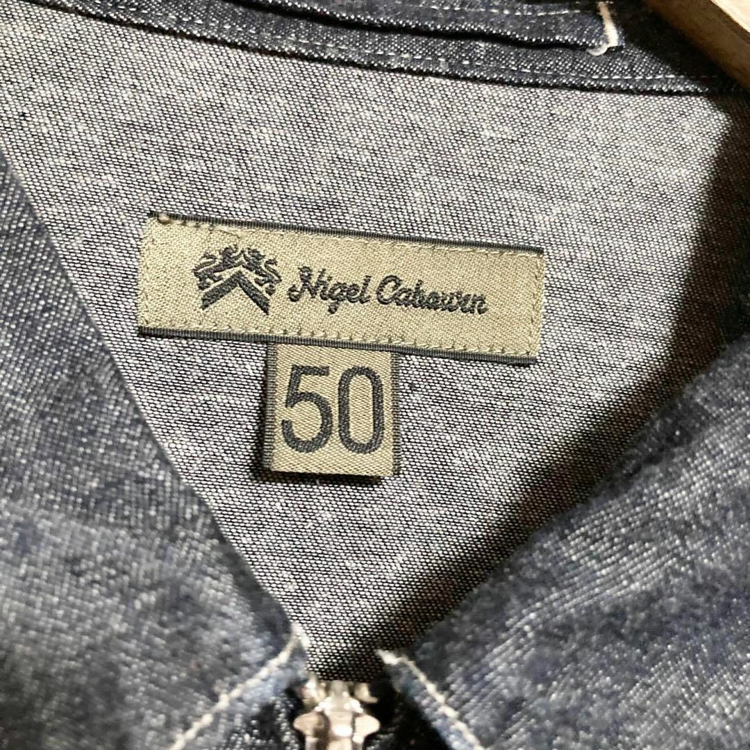 Nigel Cabourn(ナイジェルケーボン)のサイズ50！NIGEL CABOURN プルオーバーハーフジップデニムシャツ メンズのトップス(シャツ)の商品写真