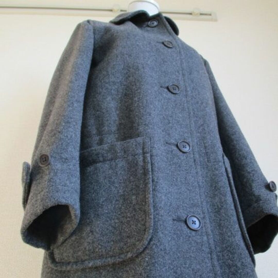 人気ランキング マーガレットハウエル MHL. グレー ロングコート Ⅱ 美品 秋冬 ジャケット・アウター