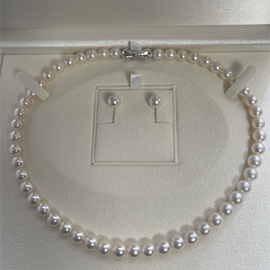 TASAKI - 【美品】Tasakiパールネックレス&イヤリングセット7.5 TASAKI - 【美品】Tasakiパールネックレス&イヤリングセット7.5