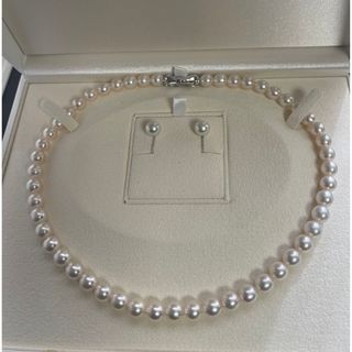 タサキ(TASAKI)の【美品】Tasakiパールネックレス&イヤリングセット7.5-8mm42.5cm(イヤリング)