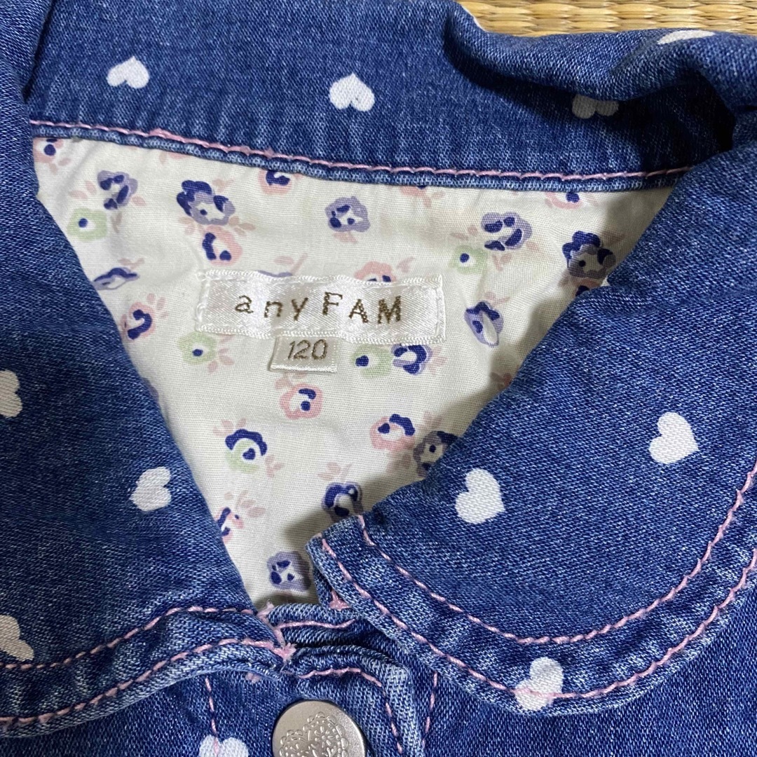 anyFAM(エニィファム)のエニィファム　 デニムジャケット　120 キッズ/ベビー/マタニティのキッズ服女の子用(90cm~)(スカート)の商品写真